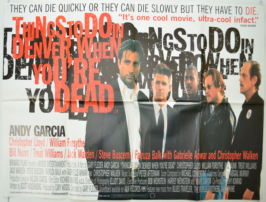 Things To Do In Denver When You're Dead   Original Quad Poster - Film Poster - Movie Poster 