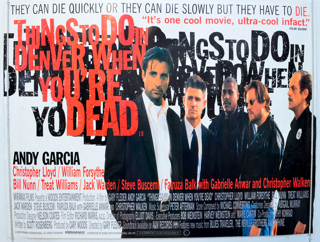 Things To Do In Denver When You're Dead Original British Quad Poster - Film Poster - Movie Poster 