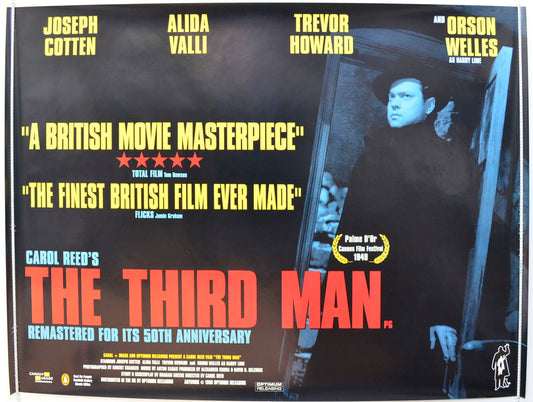 The Third Man   (1999 re-release Poster) Original British Quad Poster - Film Poster - Movie Poster