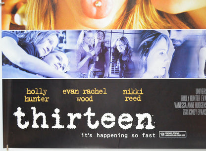 THIRTEEN (Bottom Left) Cinema Quad Movie Poster 