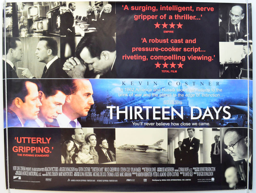 Thirteen Days  Original British Quad Poster - Film Poster - Movie Poster