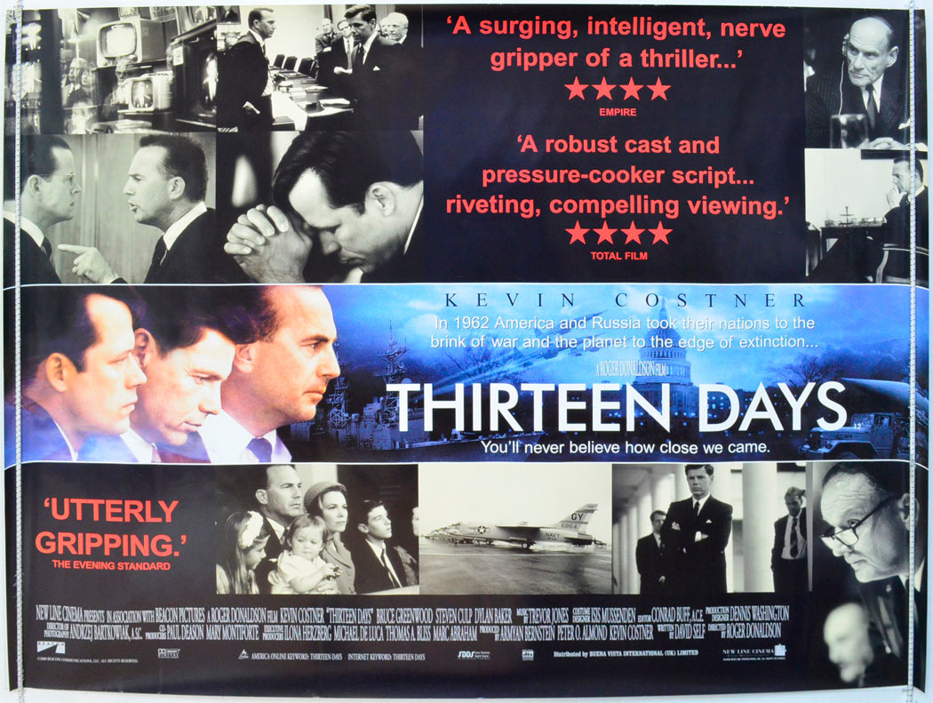 Thirteen Days Original British Quad Poster - Film Poster - Movie Poster 