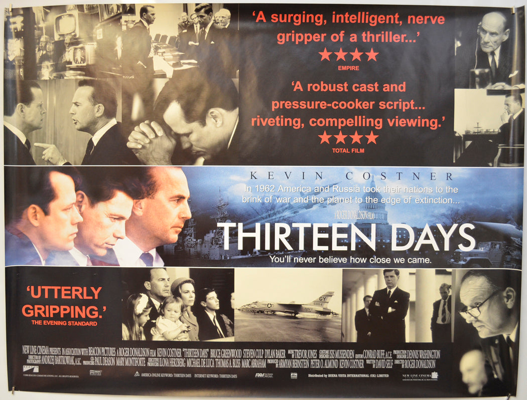 Thirteen Days  Original Quad Poster - Film Poster - Movie Poster