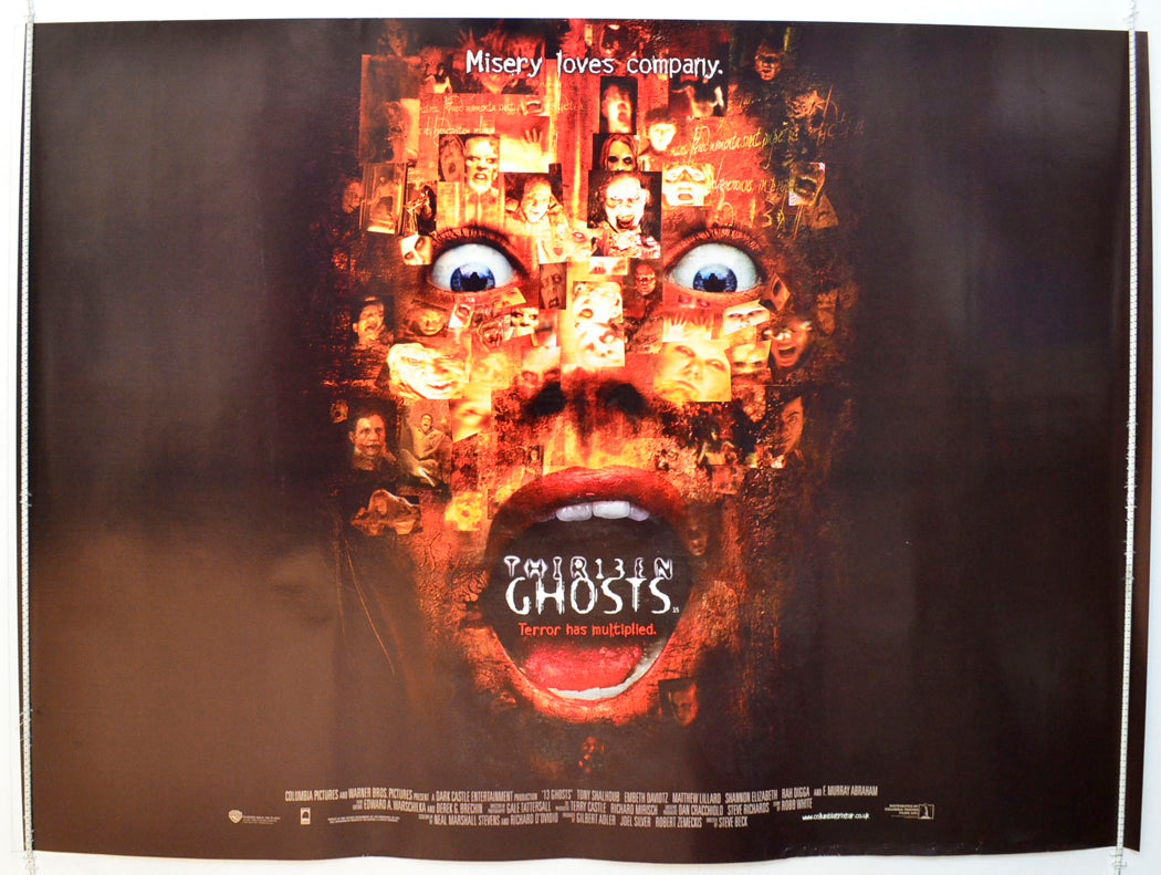 Thirteen Ghosts   (a.k.a. Thirt13en Ghosts) Original British Quad Poster - Film Poster - Movie Poster