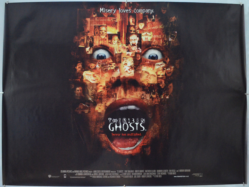 Thirteen Ghosts  (a.k.a. Thirt13en Ghosts)Original Quad Poster - Film Poster - Movie Poster