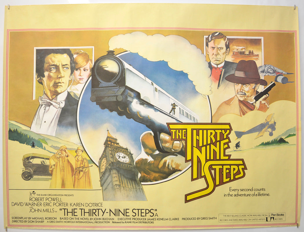 The Thirty Nine Steps Original Quad Poster - Film Poster - Movie Poster