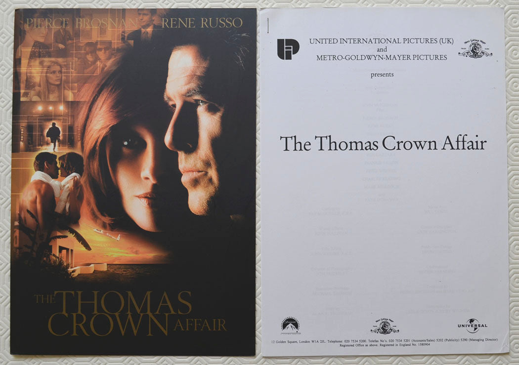 THE THOMAS CROWN AFFAIR Original Cinema Press Kit 