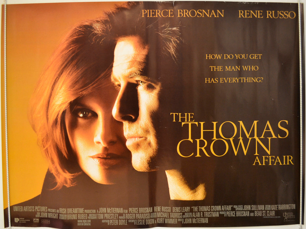 The Thomas Crown Affair  (Version 2)   Original Quad Poster - Film Poster - Movie Poster