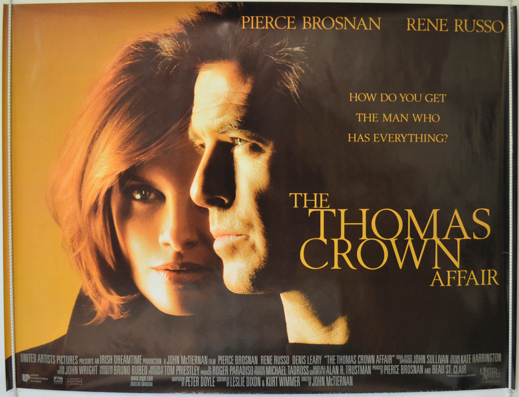 The Thomas Crown Affair  (Version 2)  Original Quad Poster - Film Poster - Movie Poster 