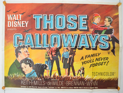 Those Calloways   Original Quad Poster - Film Poster - Movie Poster 