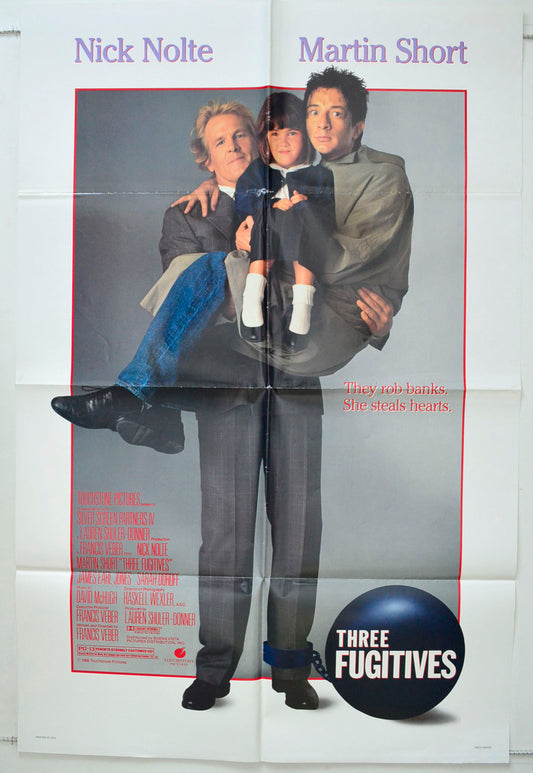 Three Fugitives Original One Sheet Poster - Movie Poster