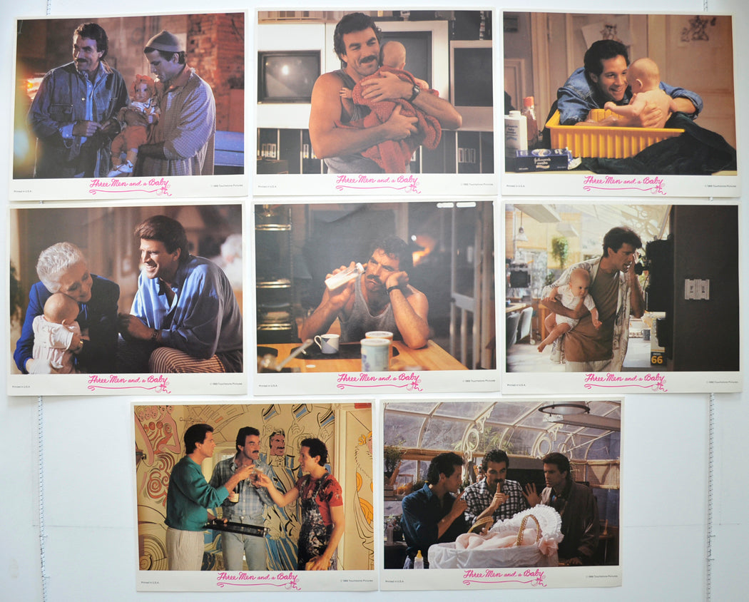 Three Men And A Baby  Set of 8 Original Cinema Lobby Cards 