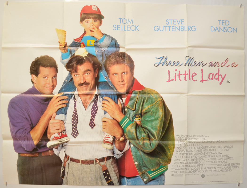 Three Men And A Little Lady  Original Quad Poster - Film Poster - Movie Poster