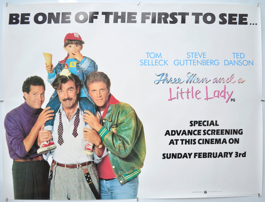 Three Men And A Little Lady Original Quad Poster - Film Poster - Movie Poster