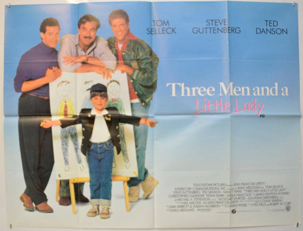 Three Men And A Little Lady  (Design 2) Original Quad Poster - Film Poster - Movie Poster