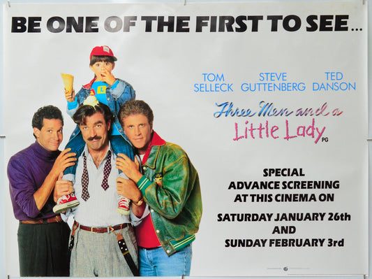 Three Men And A Little Lady - Original Quad Poster - Film Poster - Movie Poster
