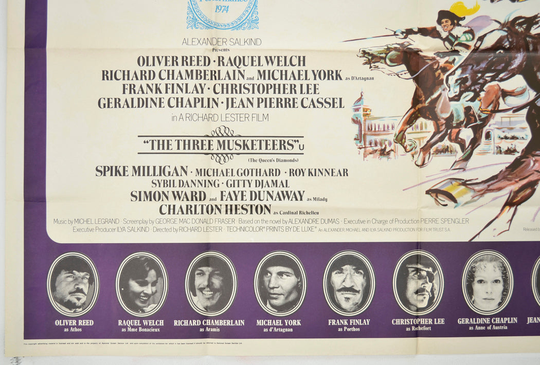 THE THREE MUSKETEERS (Bottom Left) Cinema Quad Movie Poster 