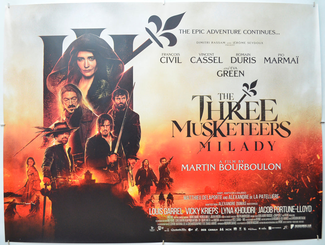 The Three Musketeers: Milady Original Quad Poster - Film Poster - Movie Poster 