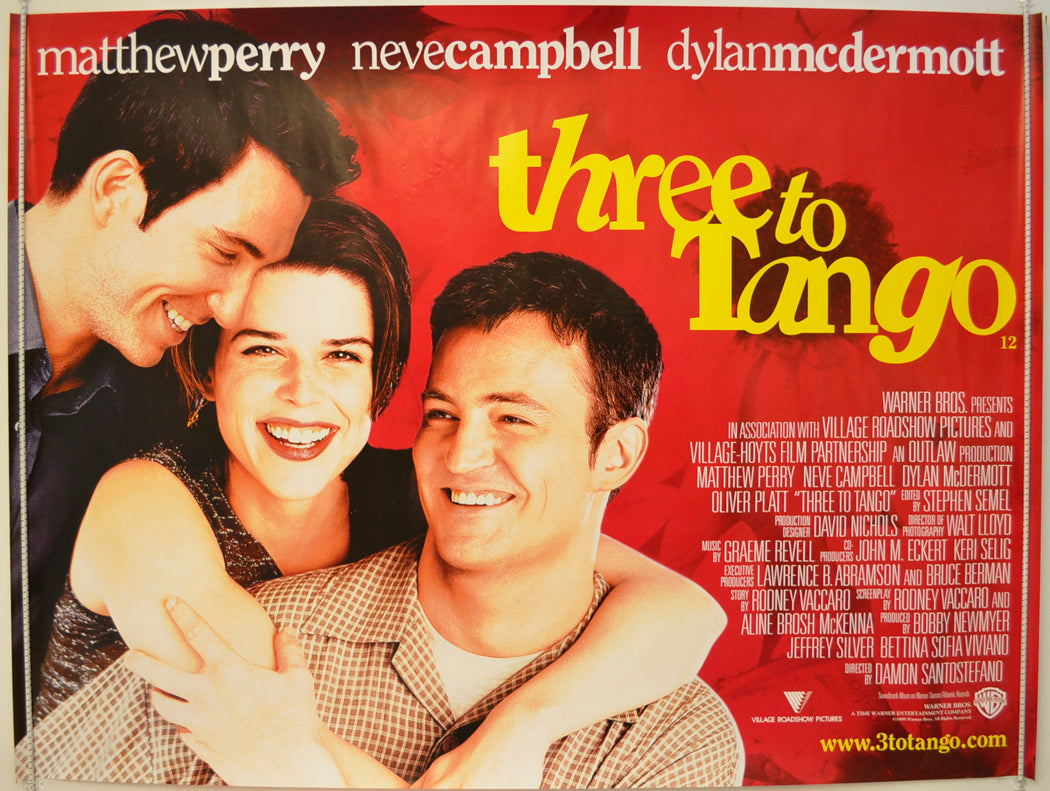 Three To Tango  Original Quad Poster - Film Poster - Movie Poster 