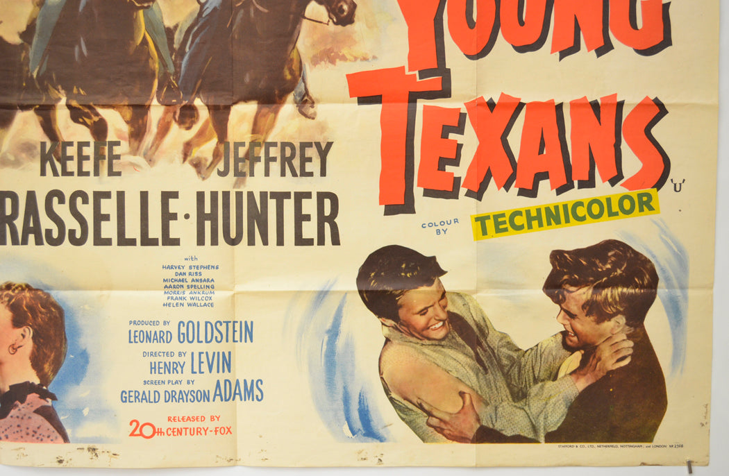 THREE YOUNG TEXANS (Bottom Right) Cinema Quad Movie Poster 