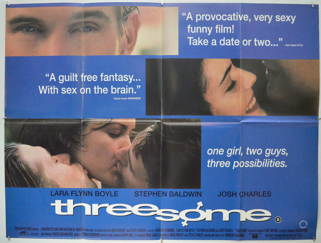 Threesome - Original Quad Poster - Film Poster - Movie Poster