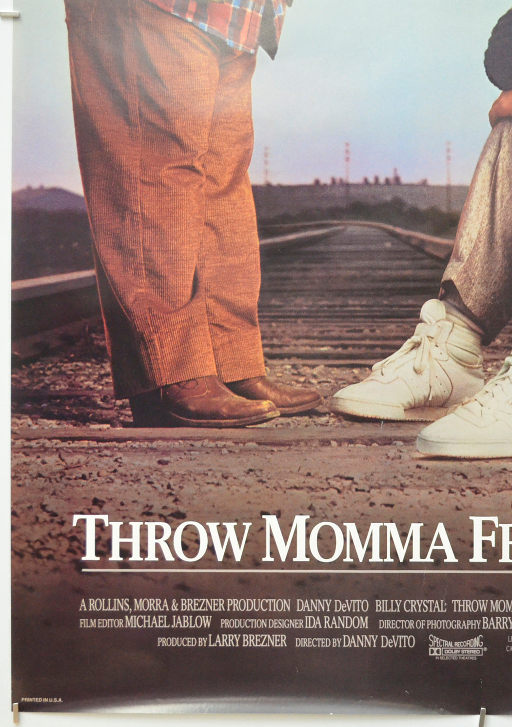 THROW MOMMA FROM THE TRAIN (Bottom Left) Cinema One Sheet Movie Poster 