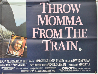 THROW MOMMA FROM THE TRAIN (Bottom Right) Cinema Quad Movie Poster 