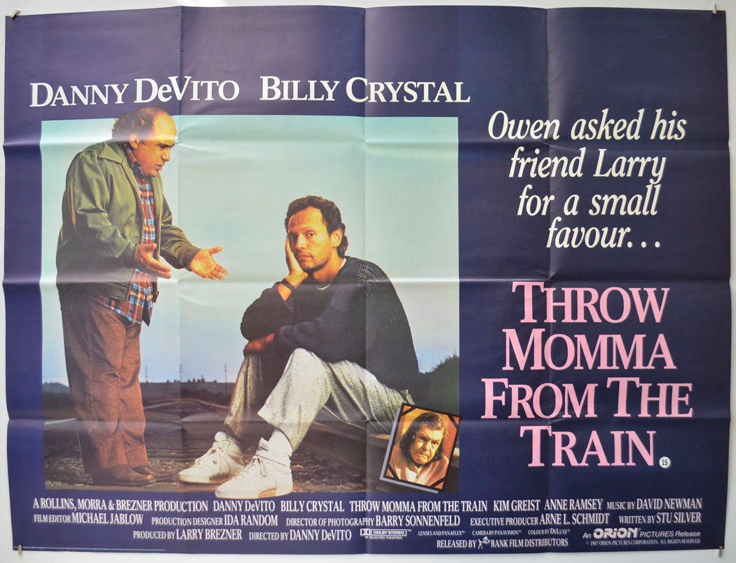 Throw Momma From The Train Original Quad Poster - Film Poster - Movie Poster