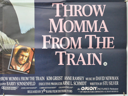 THROW MOMMA FROM THE TRAIN (Bottom Right) Cinema Quad Movie Poster 