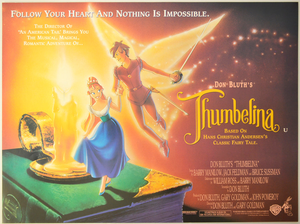 Thumbelina Original Mini Quad Poster - Film Poster - Movie Poster