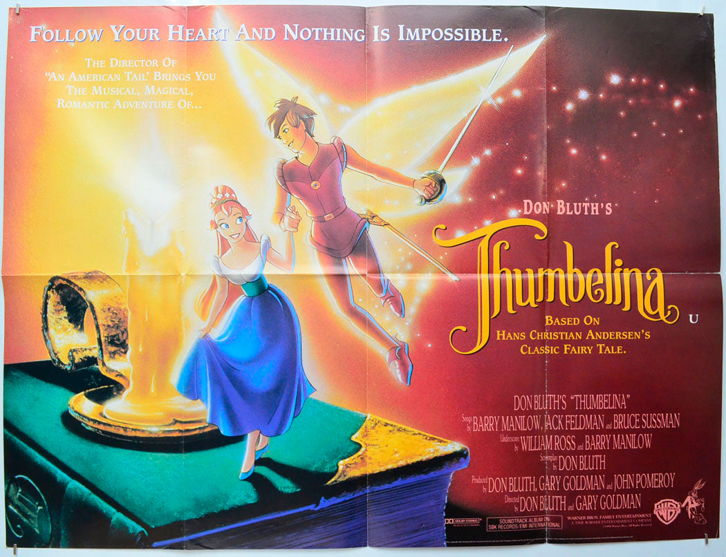 Thumbelina Original Quad Poster - Film Poster - Movie Poster