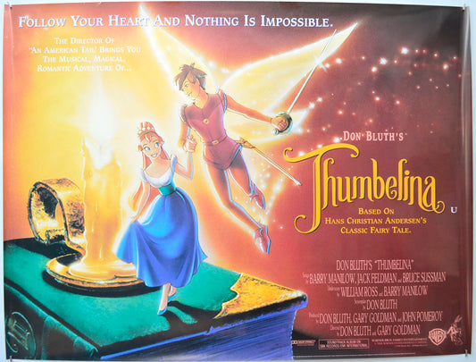 Thumbelina Original Quad Poster - Film Poster - Movie Poster