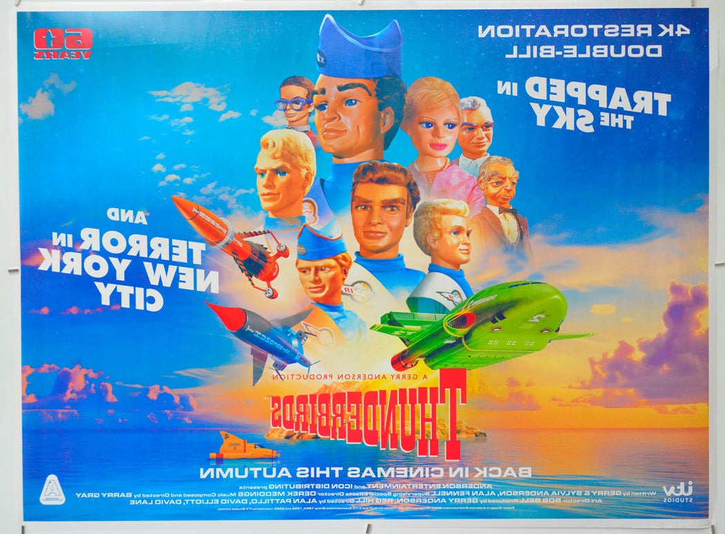 Thunderbirds Trapped in the Sky and Terror in New York City (Back) Cinema Quad Movie Poster 