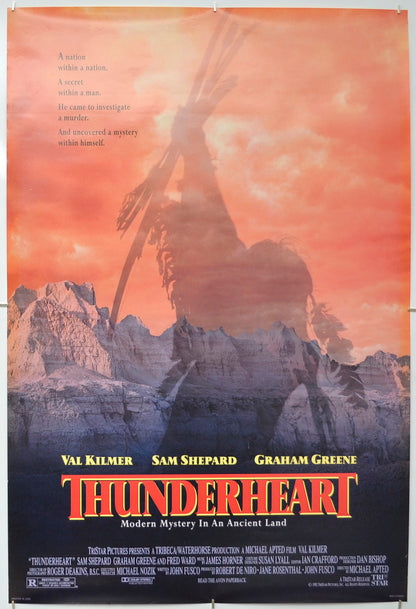 Thunderheart Original One Sheet Poster - Film Poster - Movie Poster