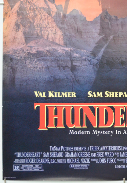 THUNDERHEART (Bottom Left) Cinema One Sheet Movie Poster 