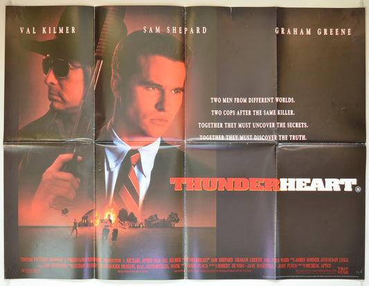 Thunderheart   Original Quad Poster - Film Poster - Movie Poster 