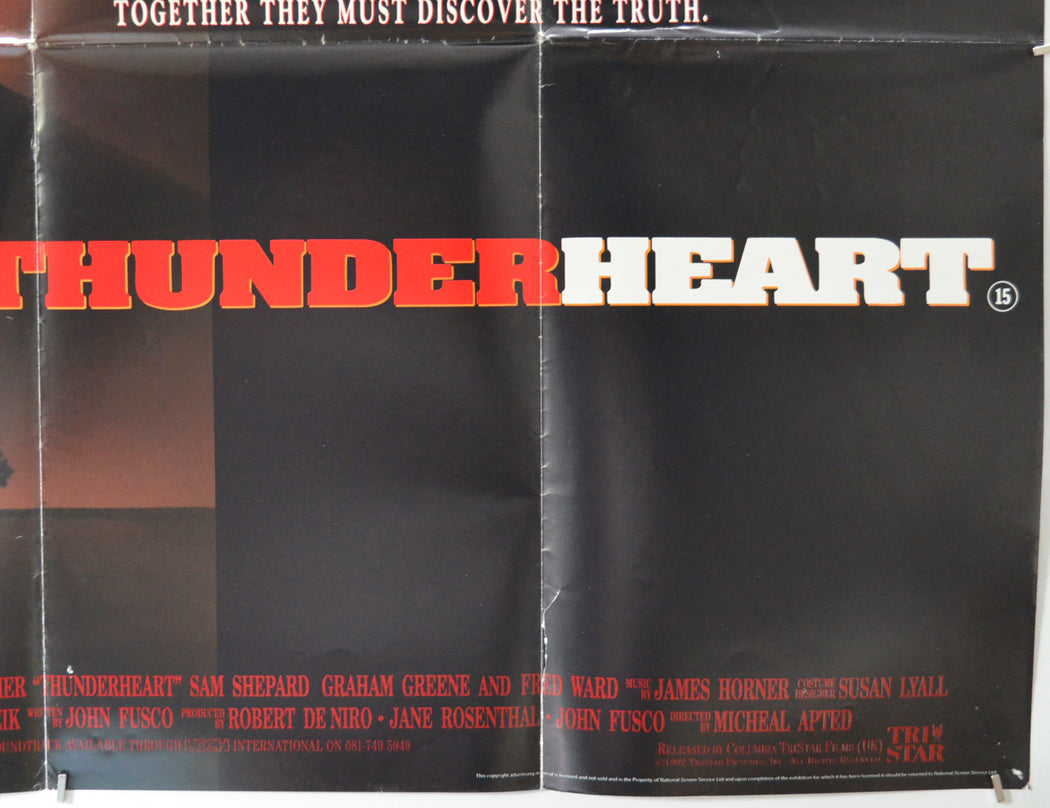 THUNDERHEART (Bottom Right) Cinema Quad Movie Poster 