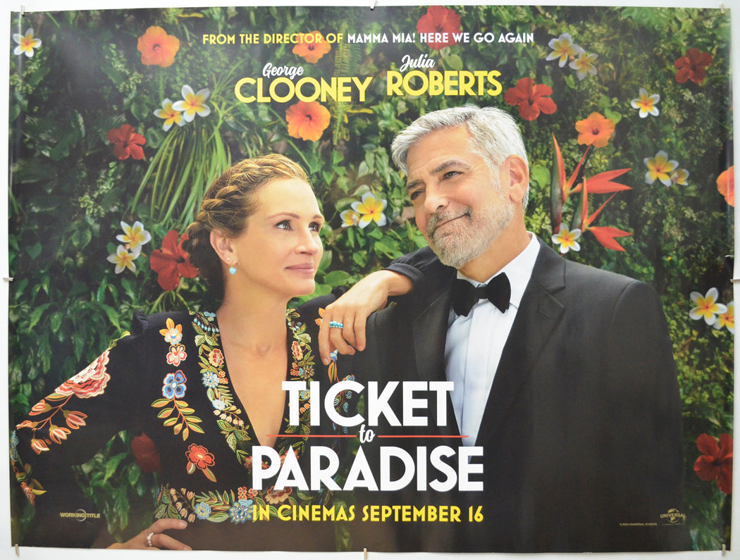 Ticket To Paradise Original Quad Poster - Film Poster - Movie Poster 