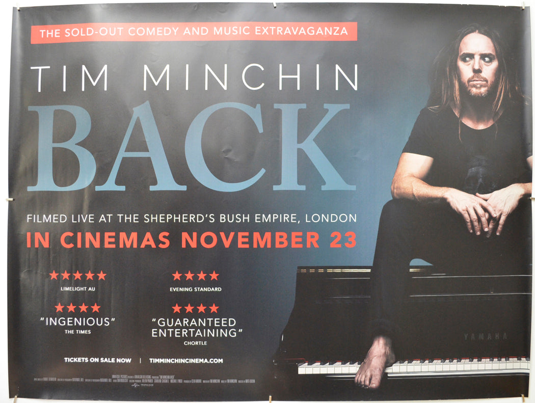 Tim Minchin : Back Original Quad Poster - Film Poster - Movie Poster  