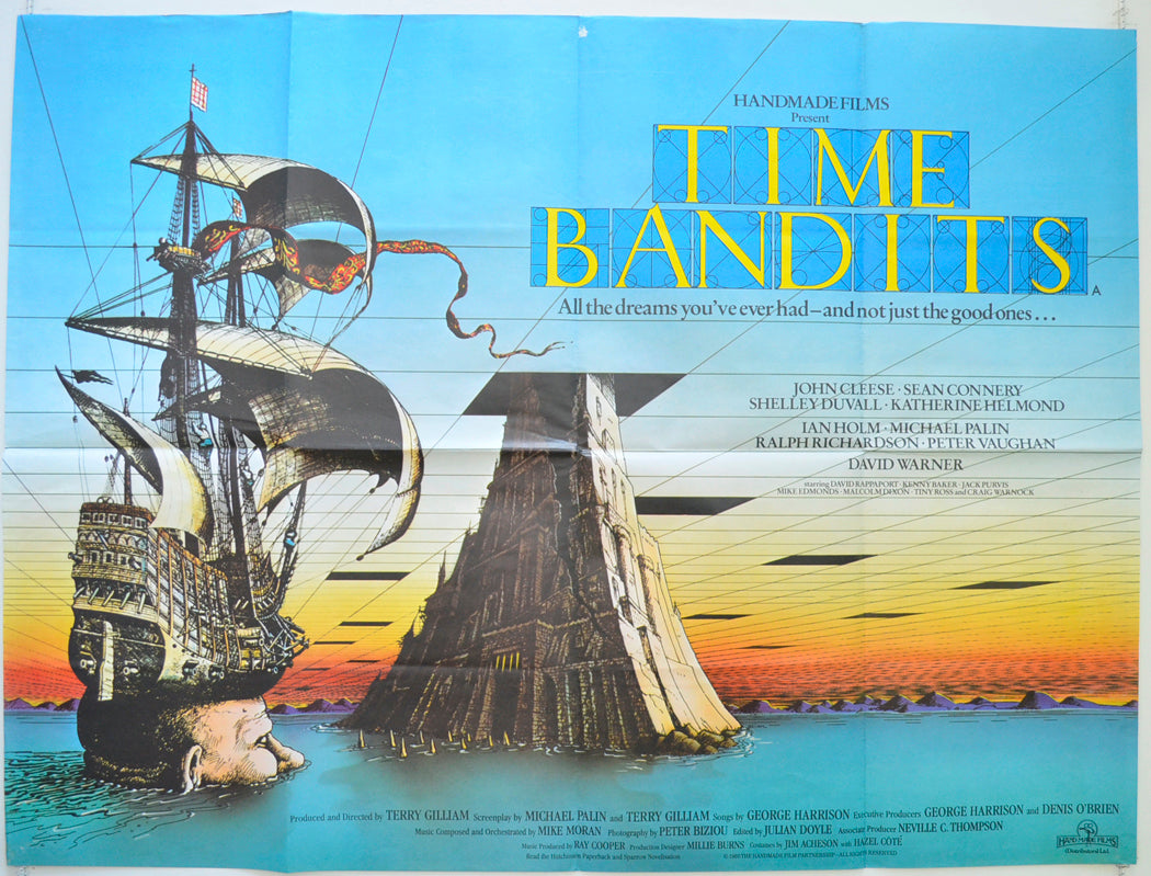 Time Bandits  Original British Quad Poster - Film Poster - Movie Poster 