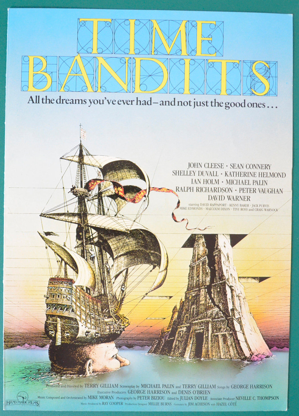 Time Bandits   Original 4 Page Cinema Exhibitors Synopsis / Credits Booklet