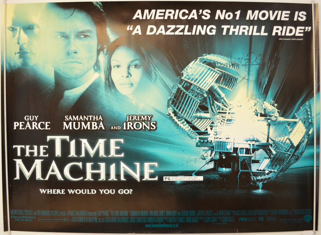 The Time Machine  Original Quad Poster - Film Poster - Movie Poster 