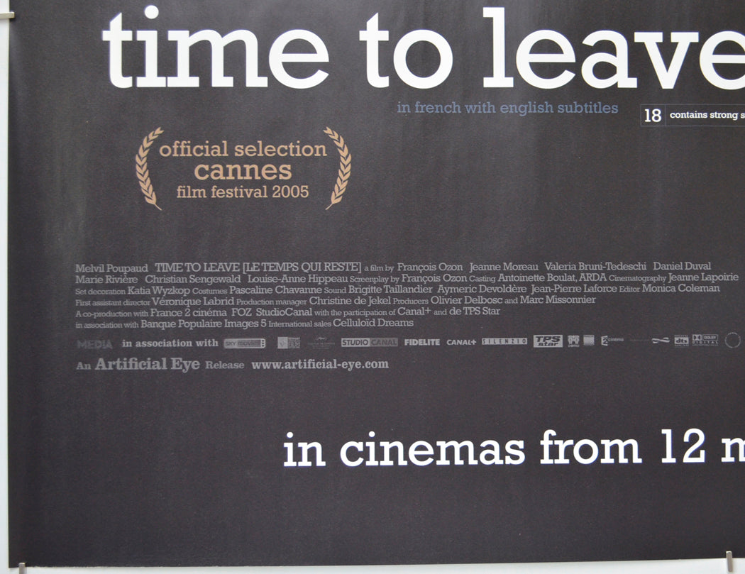 TIME TO LEAVE (Bottom Left) Cinema Quad Movie Poster 