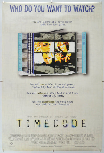 Timecode Original One Sheet Poster - Film Poster - Movie Poster