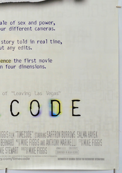 Timecode (Bottom Right) Cinema One Sheet Movie Poster 