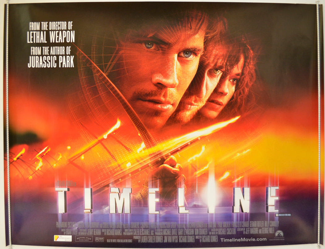 Timeline  Original Quad Poster - Film Poster - Movie Poster 