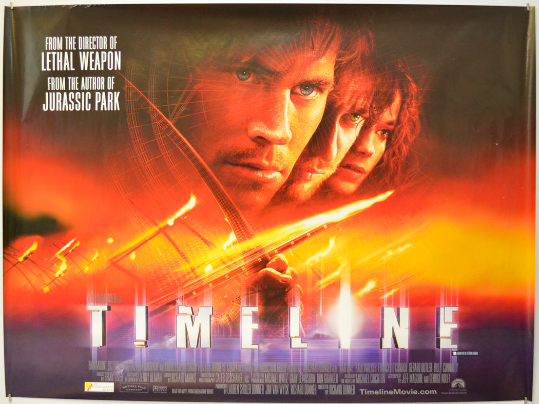 Timeline Original Quad Poster - Film Poster - Movie Poster  