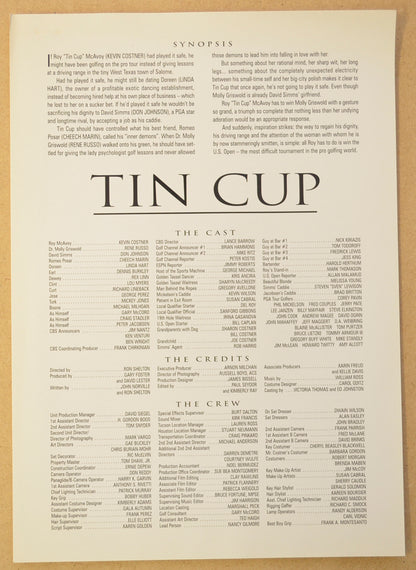 TIN CUP Original Cinema Press Kit – Synopsis 