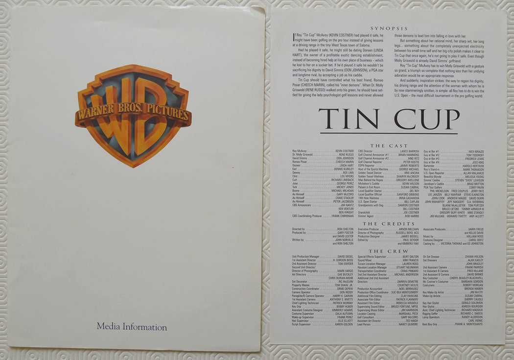 TIN CUP Original Cinema Press Kit 