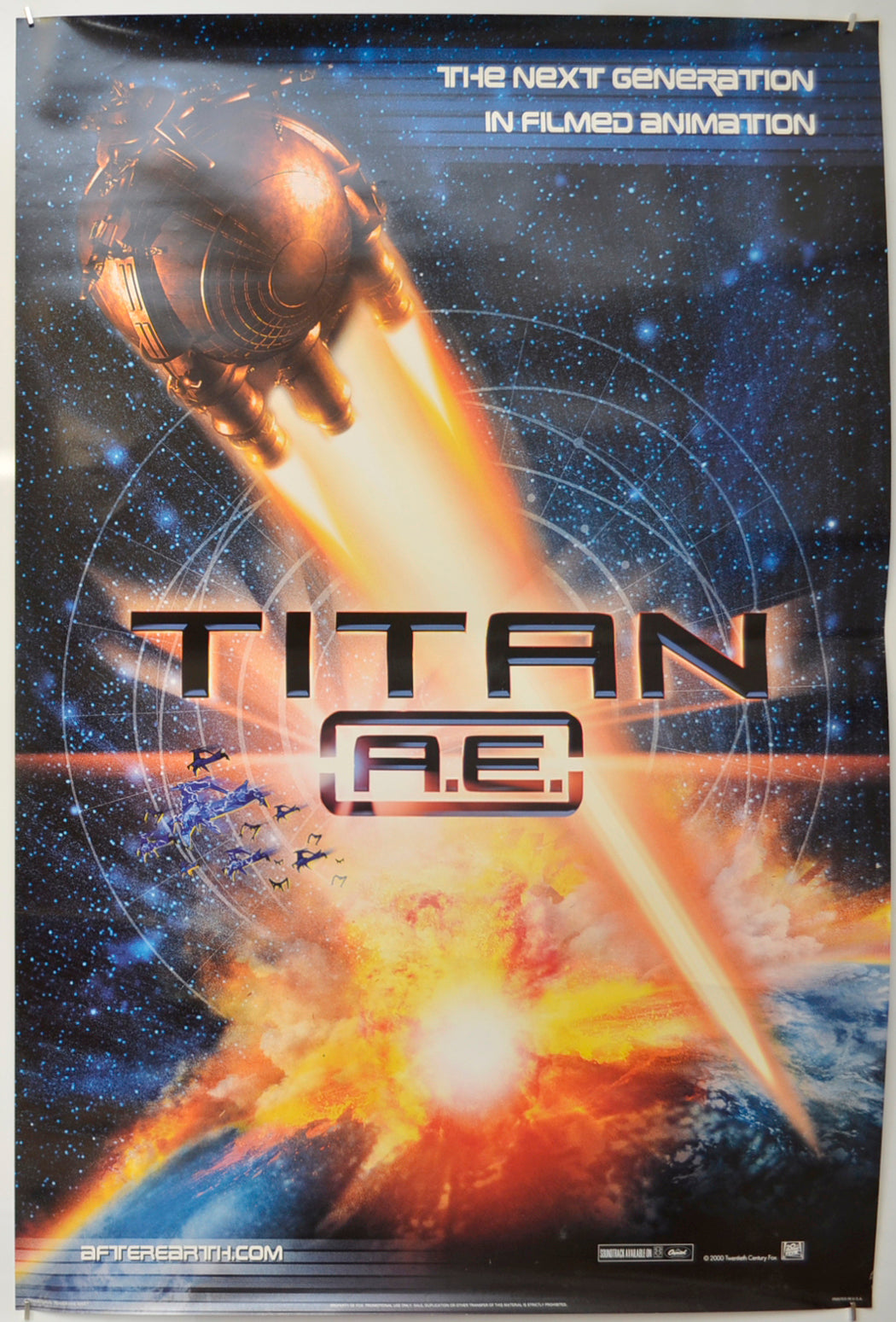 Titan A.E.  (Teaser / Advance Version) Original One Sheet Poster - Film Poster - Movie Poster  